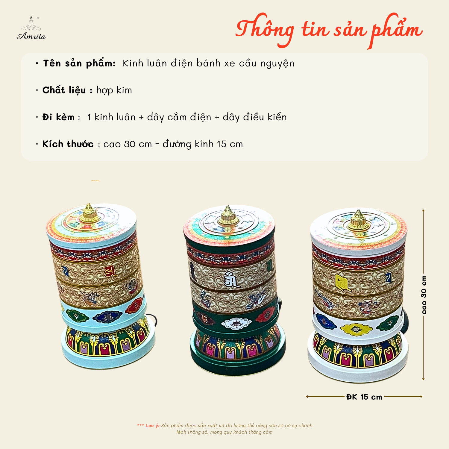 CXNP528 - Kinh luân điện bánh xe cầu nguyện ảnh 2