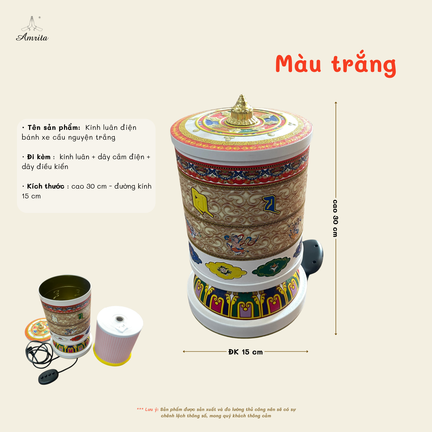 CXNP528 - Kinh luân điện bánh xe cầu nguyện ảnh 3